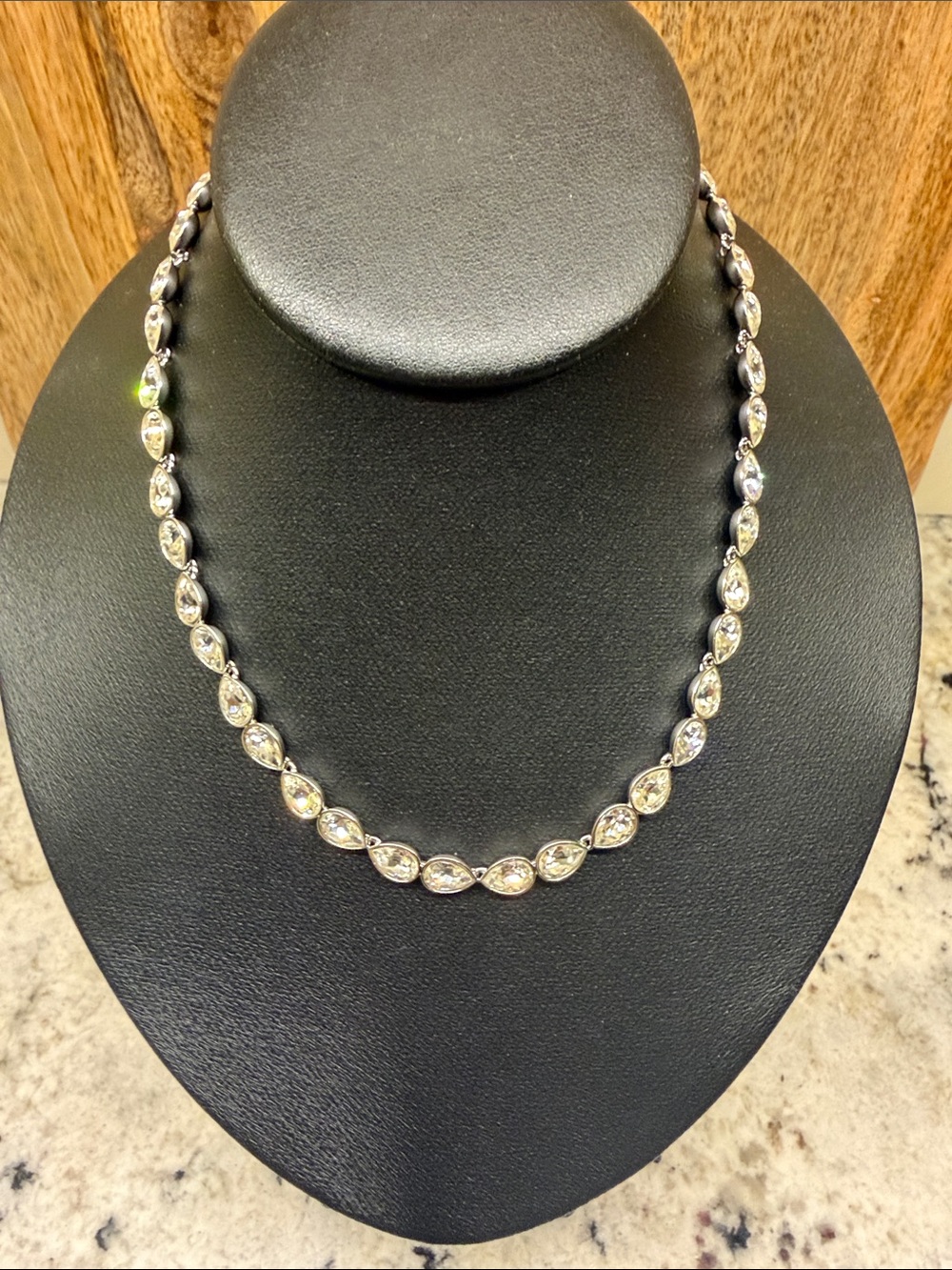 Swarovski Teardrop Tennis Necklace